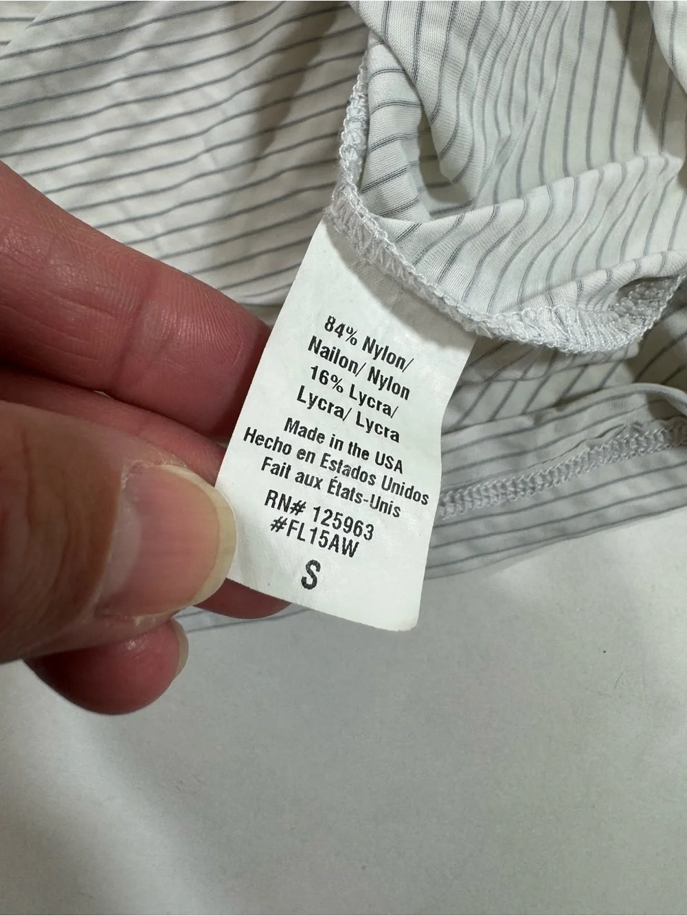 Beyond Yoga Drape Cutout Back Shirt Grey Stripe